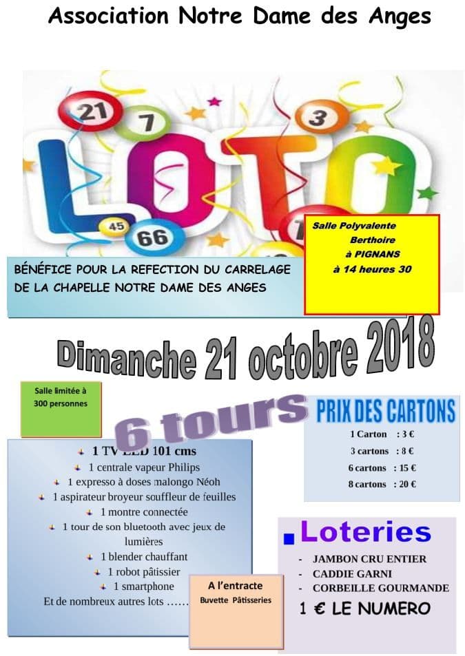20181021 Loto Notre deam des anges