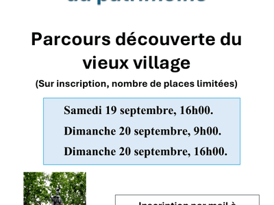 Affiche : 20260909 affiche journee patrimoine les amis du vieux pignans