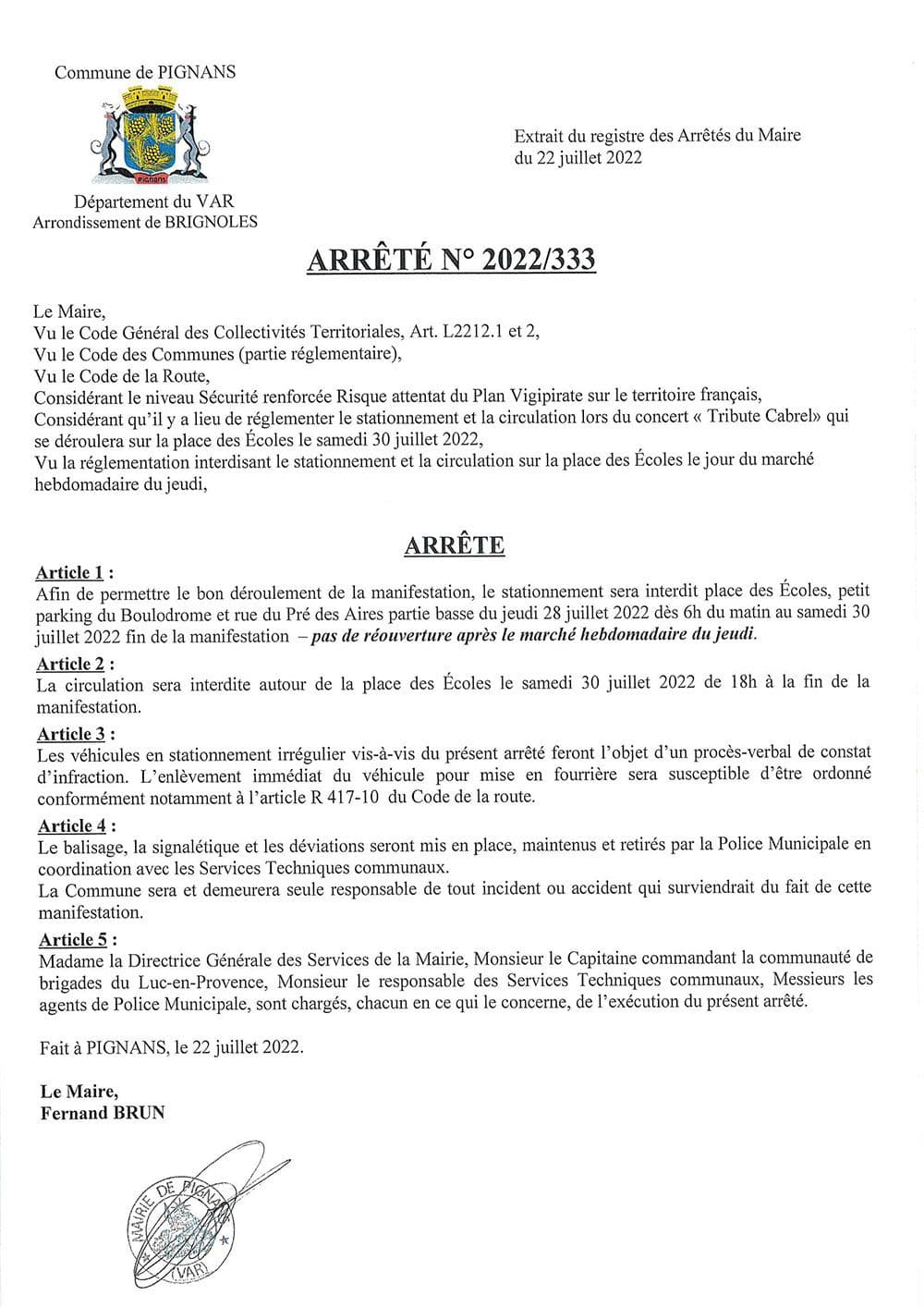 Affiche : Arrete 2022 333 concert cabrel