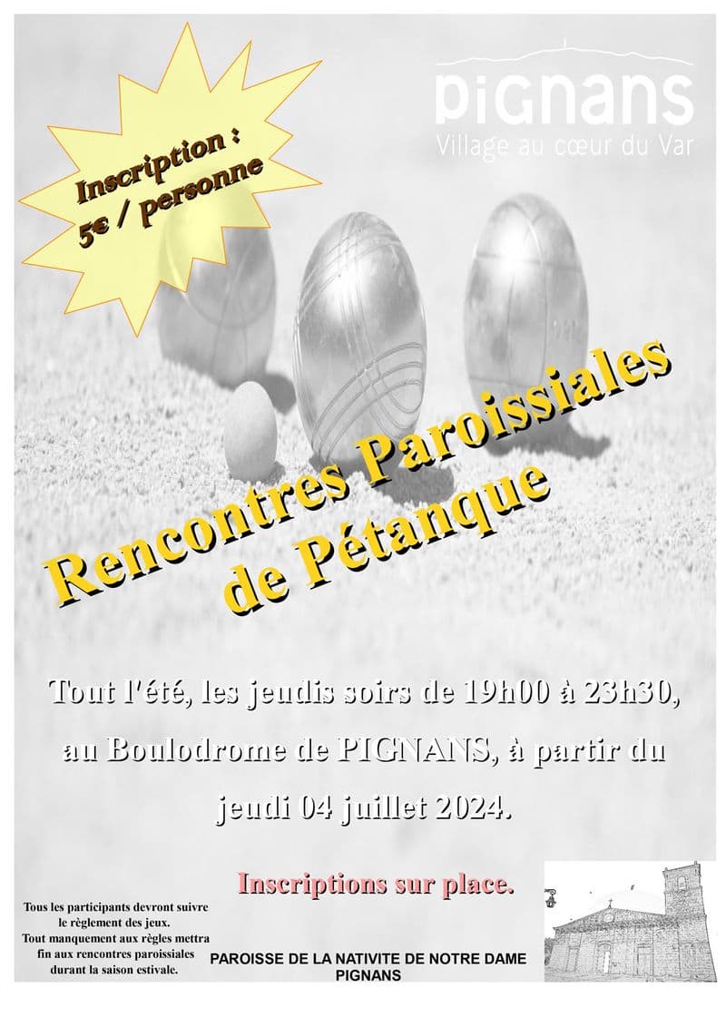 Affiche : Boules pignans affiche 2024