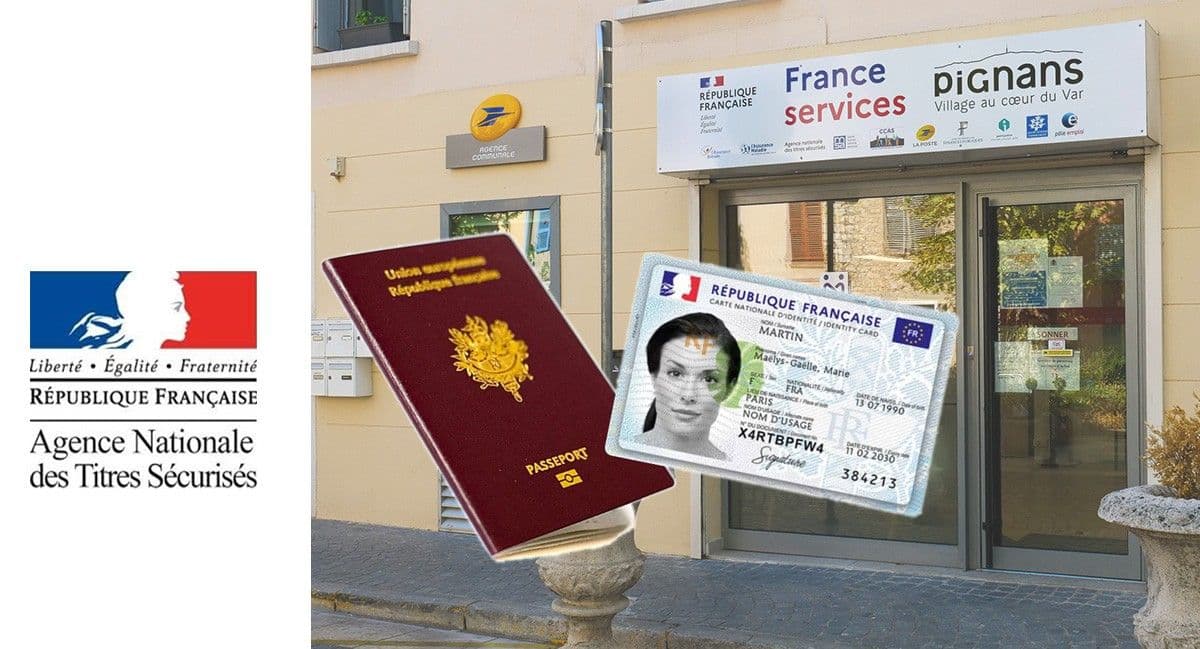 Affiche : Carte identite passepor france services pignanst