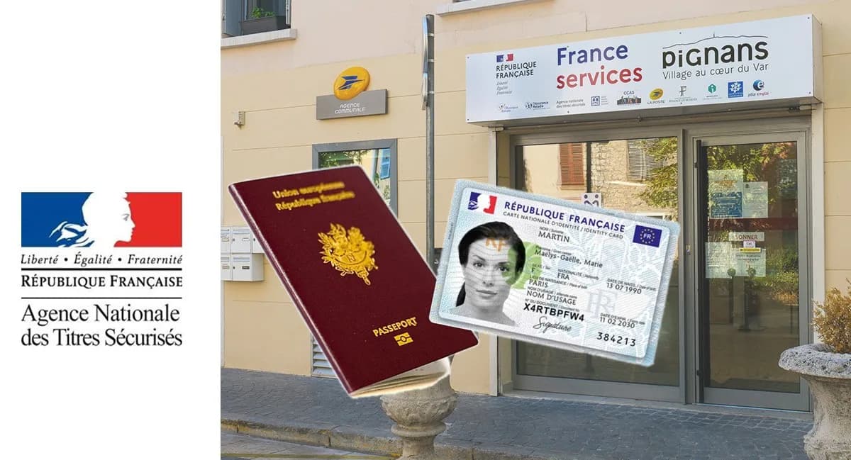 Affiche : Carte identite passepor france services pignanst