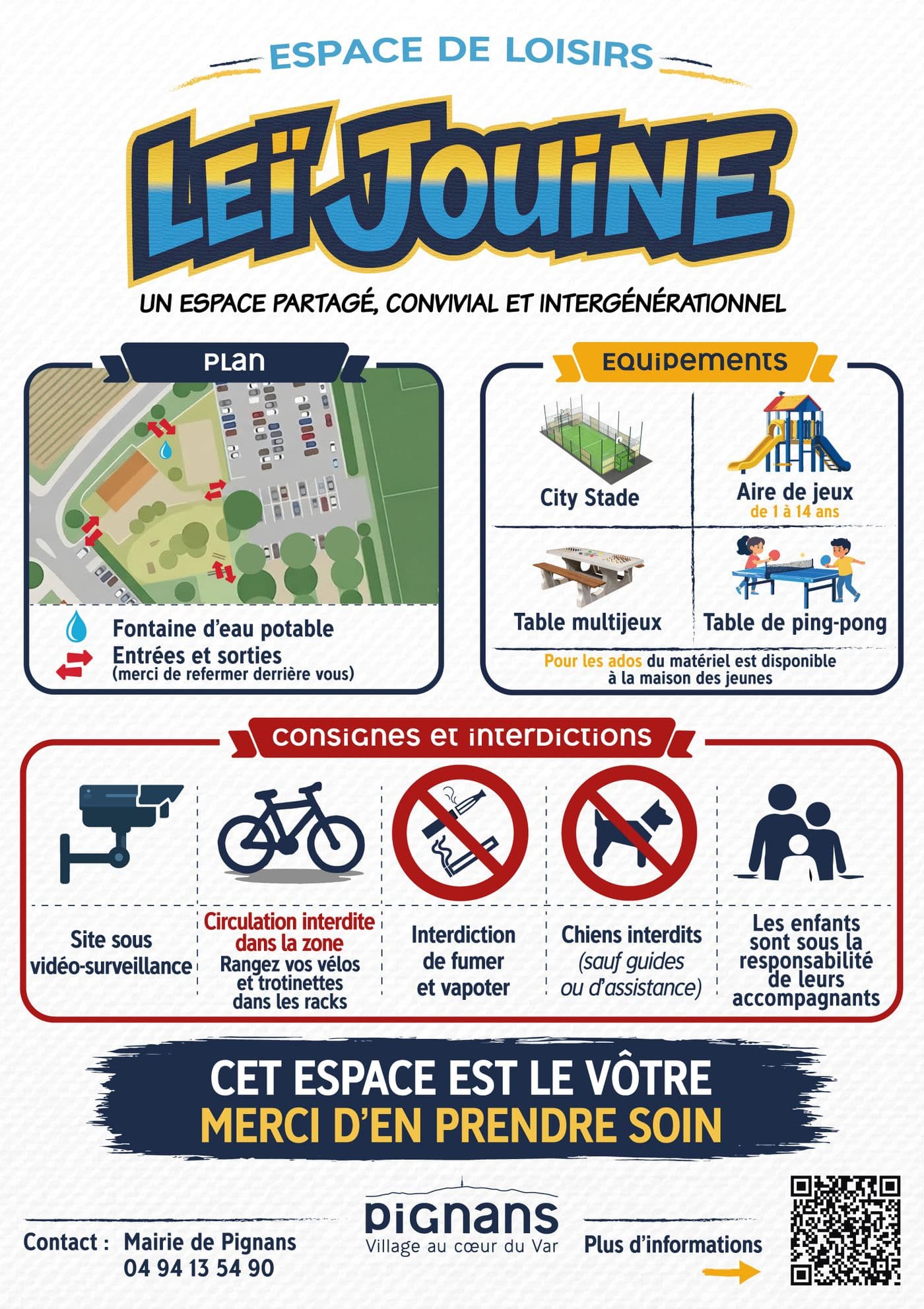 Affiche : Espace lei jouine activites plan panneau affichage