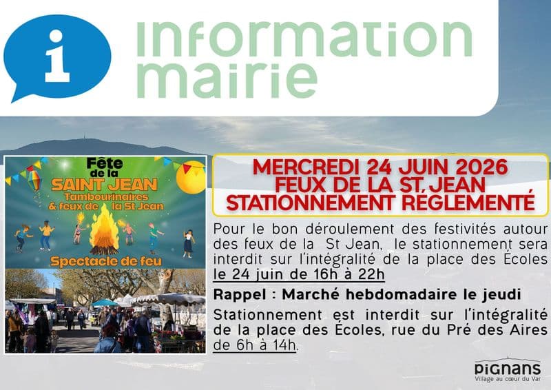 Information mairie stationnement st jean 2026