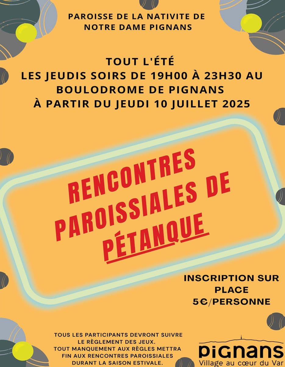 Petanque paroisse pignans 2025