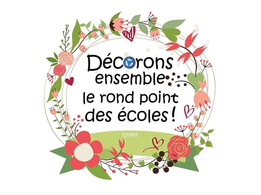 Pignans logo deco rond point ecoles
