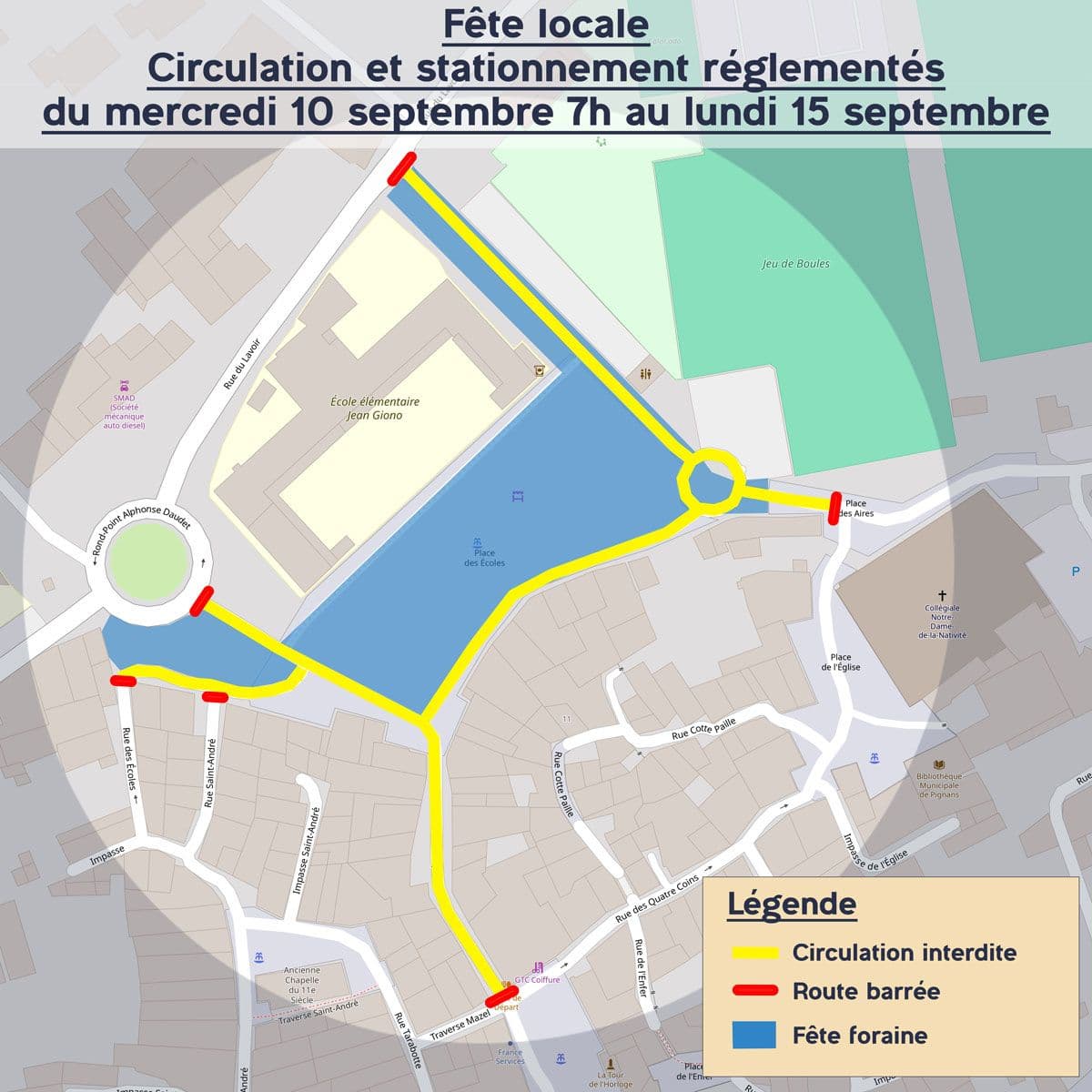 Affiche : Plan position forrains fete locale 2025w