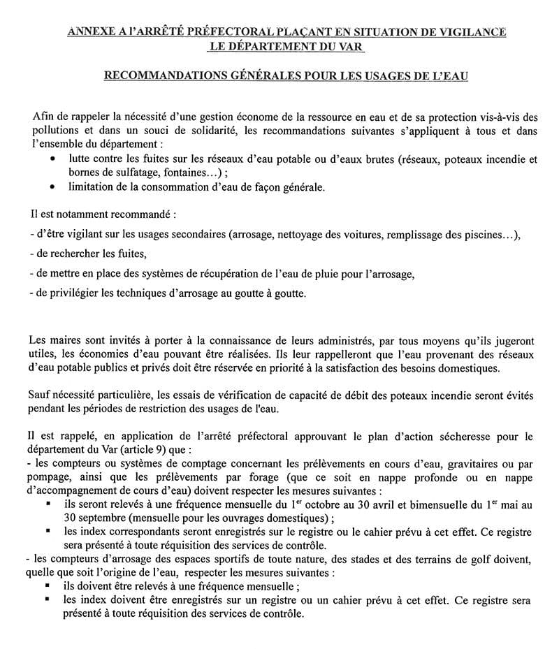 Affiche : 20190627 arrete prefectorale secheresse p3 annexe