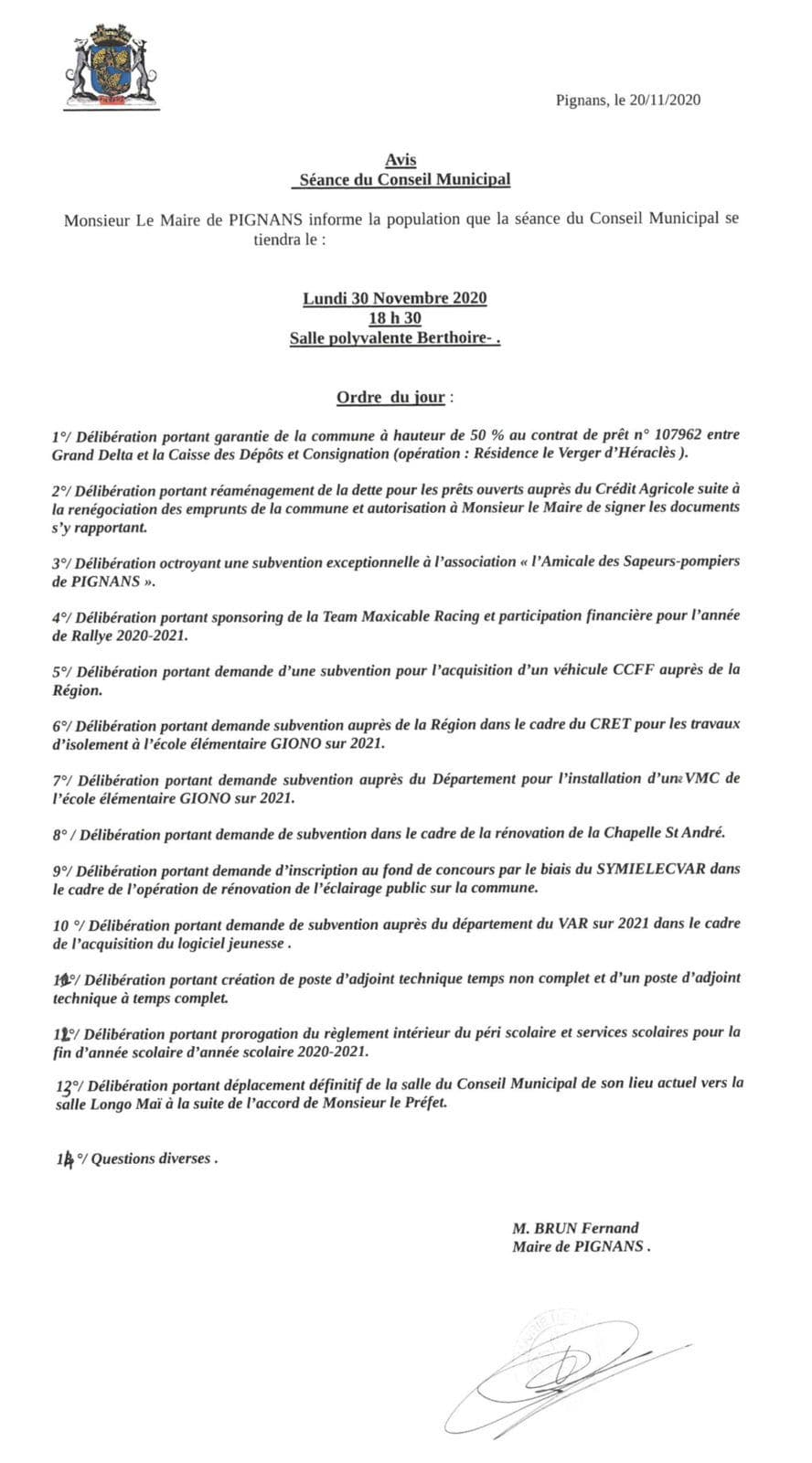 20201130 conseil municipal avis