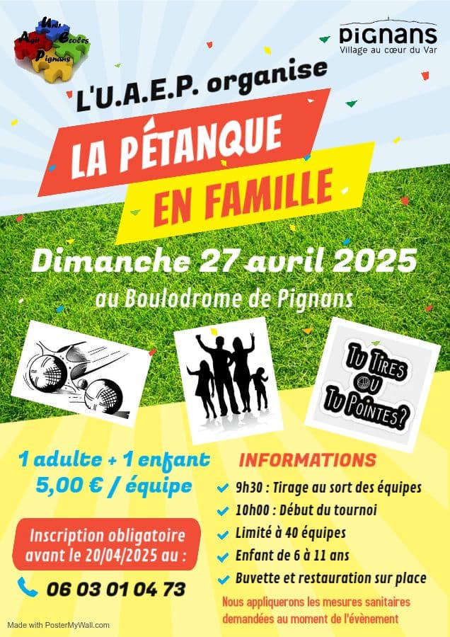 Affiche : Affiche petanque uaep