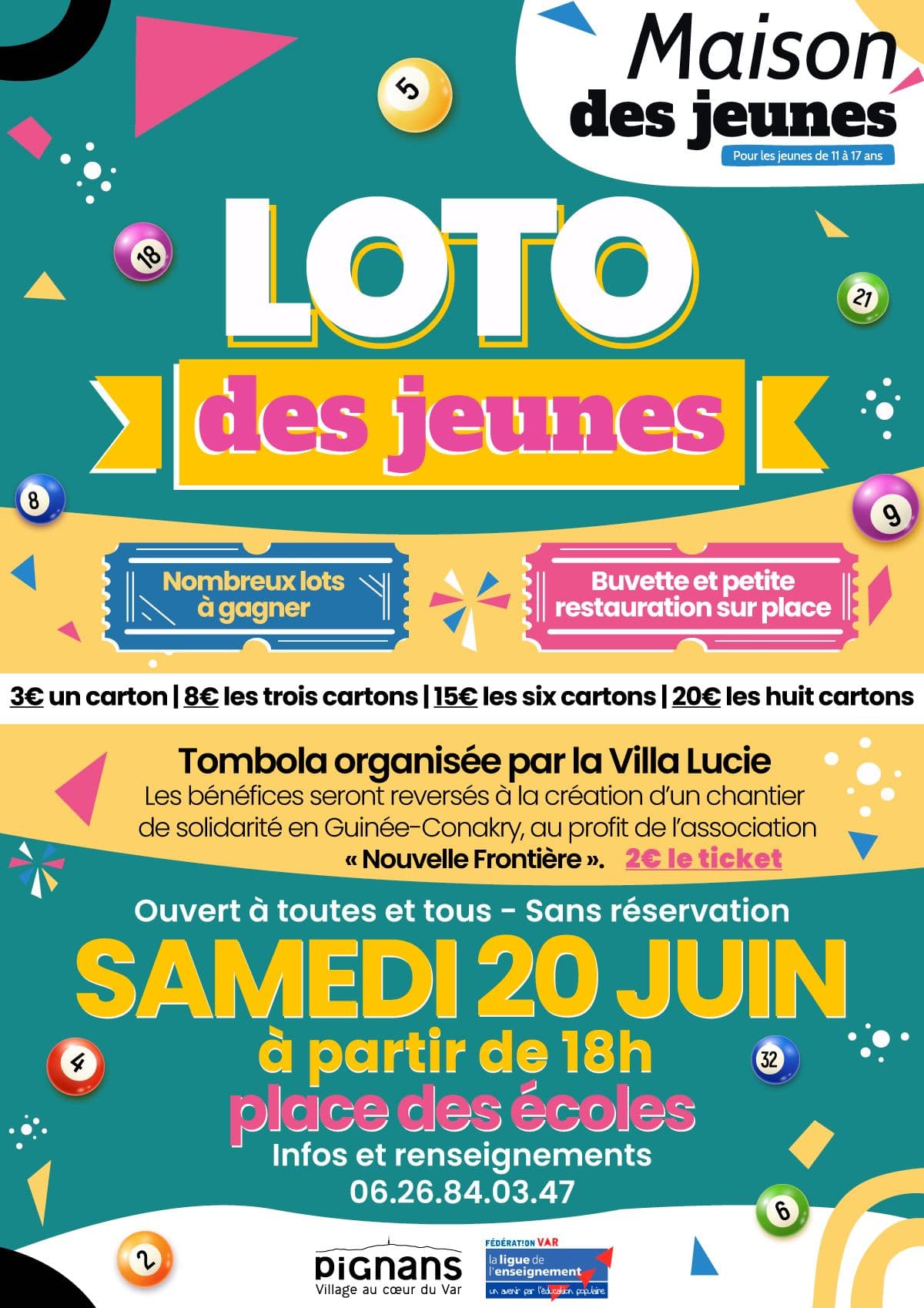 Affiche : Affiche loto mdj maisondesjeunes