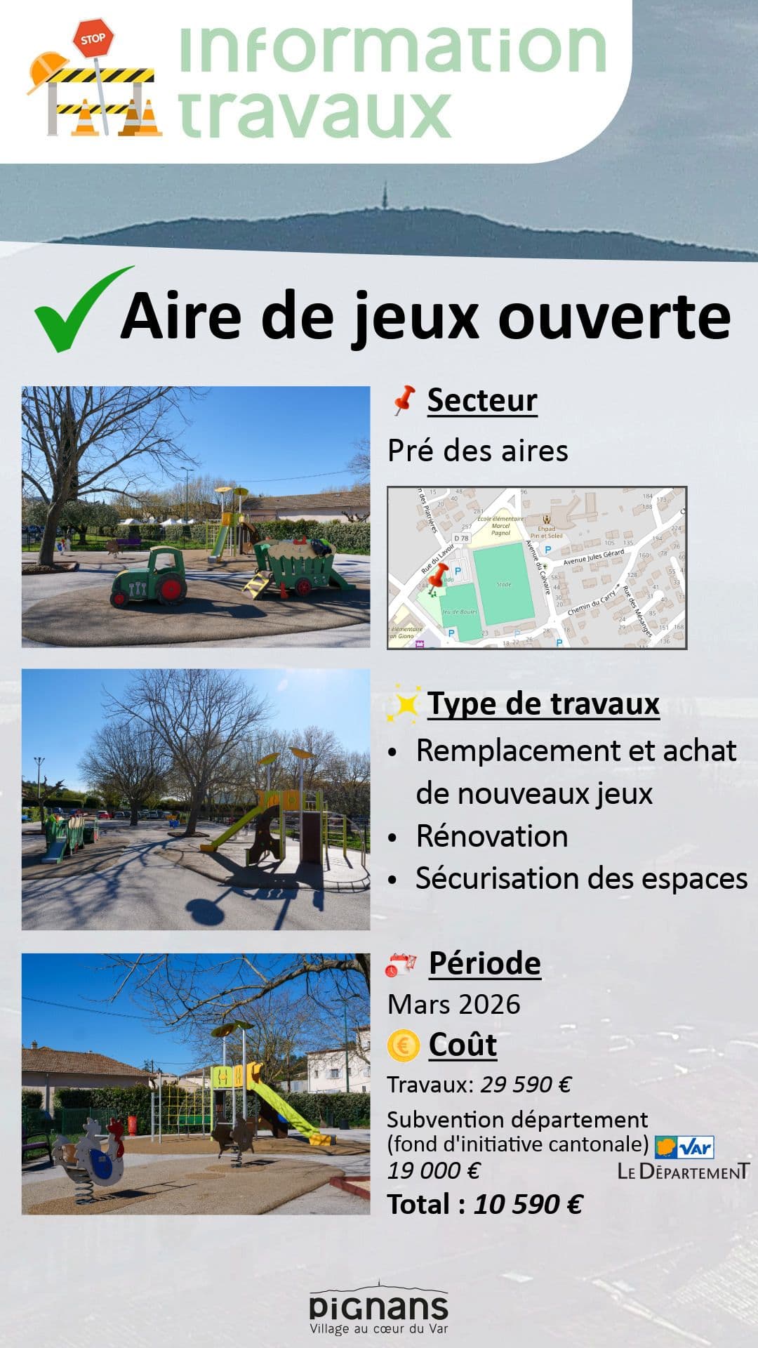 Aire de jeux et espaces jeunes