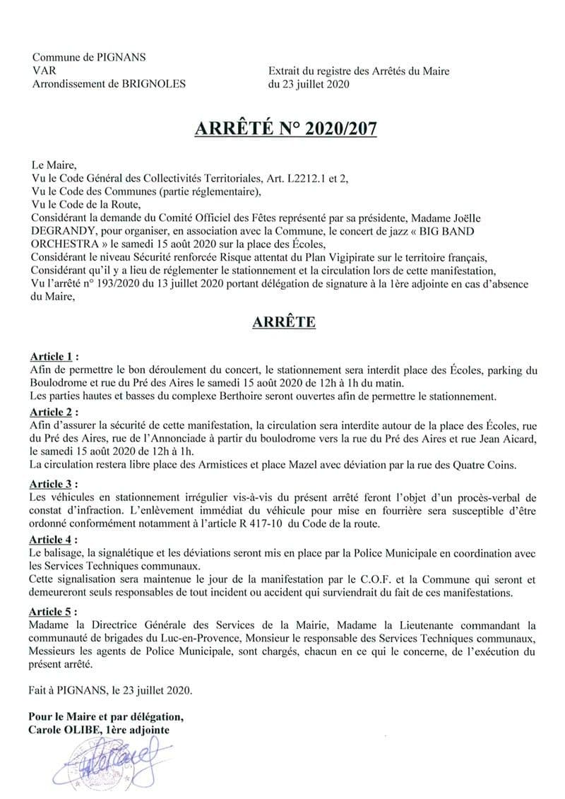 Affiche : Arrete 2020 207 jazz