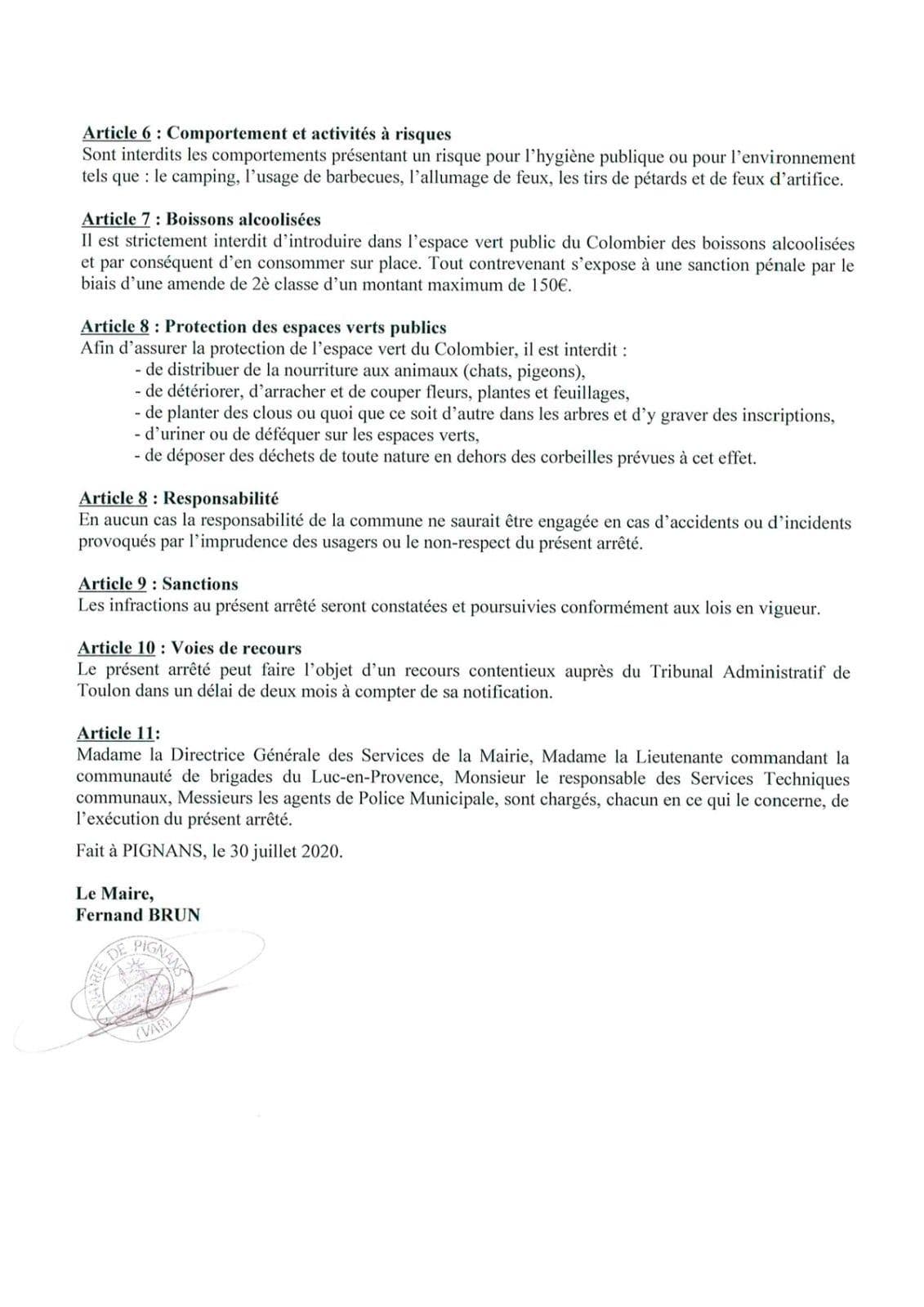 Affiche : Arrete permanent 2020 222 parc colombier2