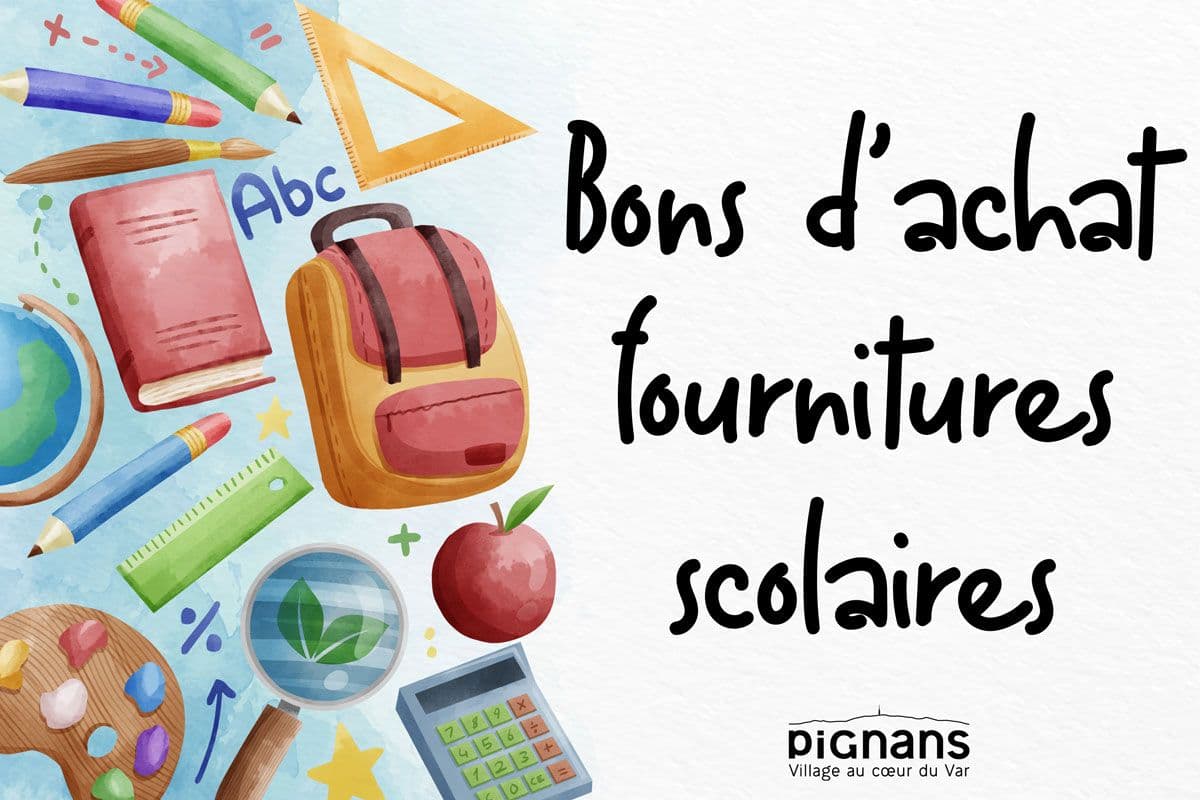 Bons achat rentree scolaire pignans