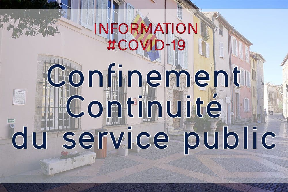Confinement continuite service public