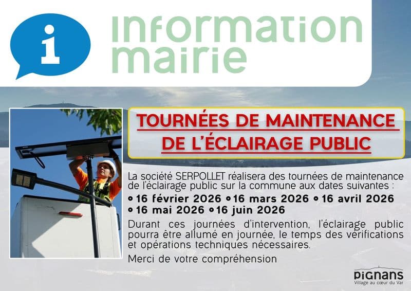 Information mairie eclairage