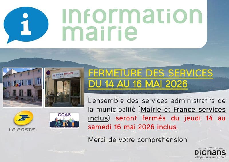 Information mairie fermeture services 2