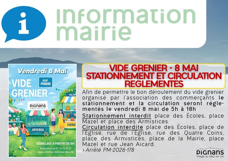 Information videgrenier circulation