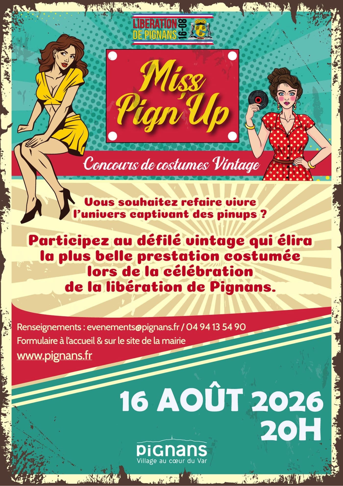 affiche miss pignup 2026