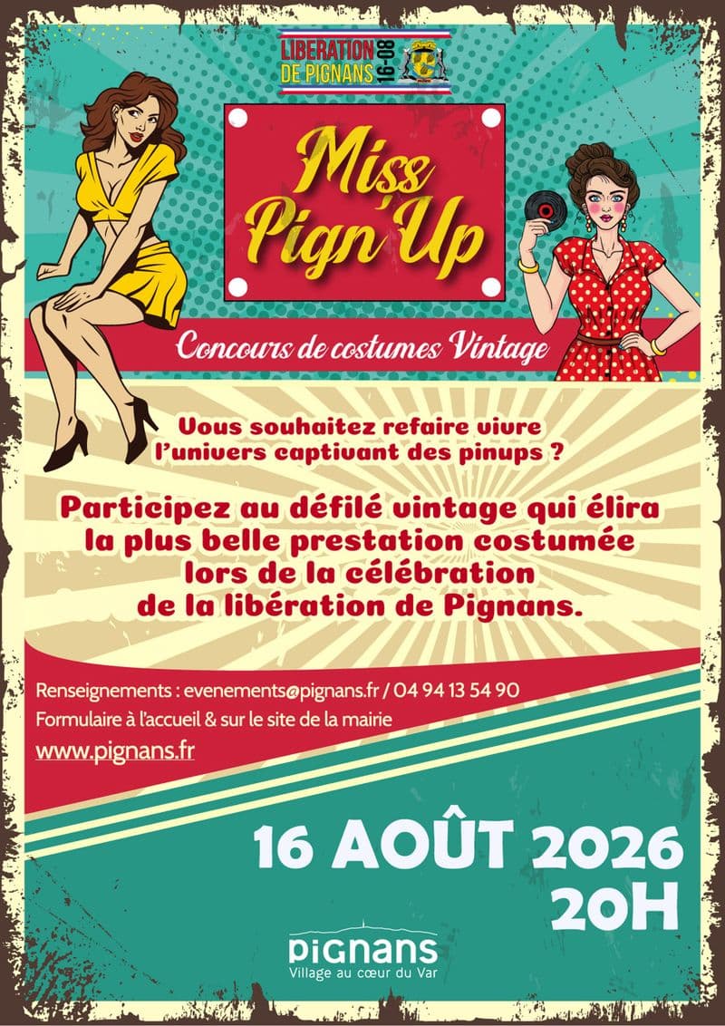 affiche miss pignup 2026