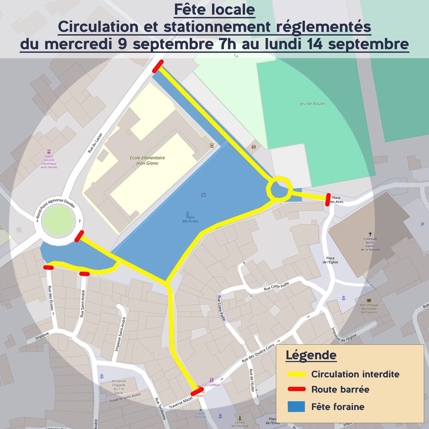 Affiche : Plan position forrains fete locale 2026